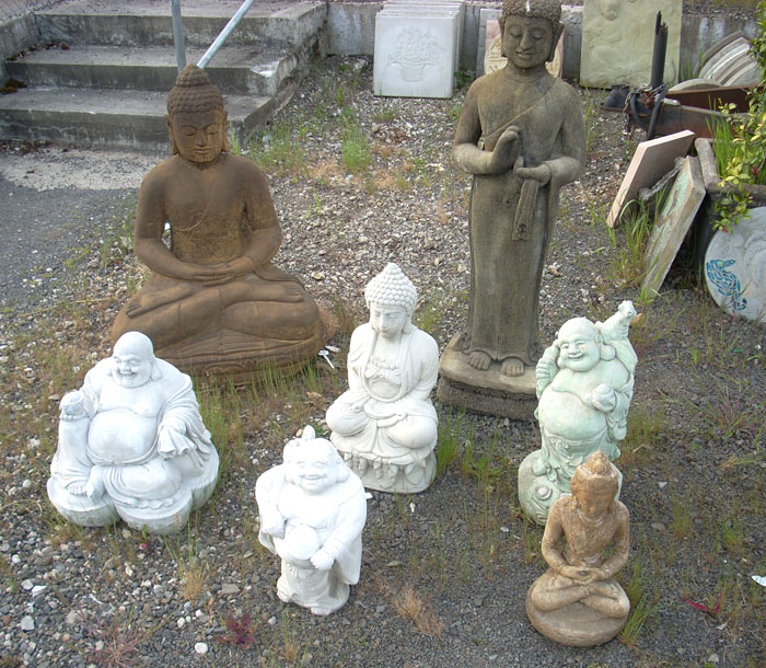 Concrete Asian Statues and Garden Art in Portland, Oregon